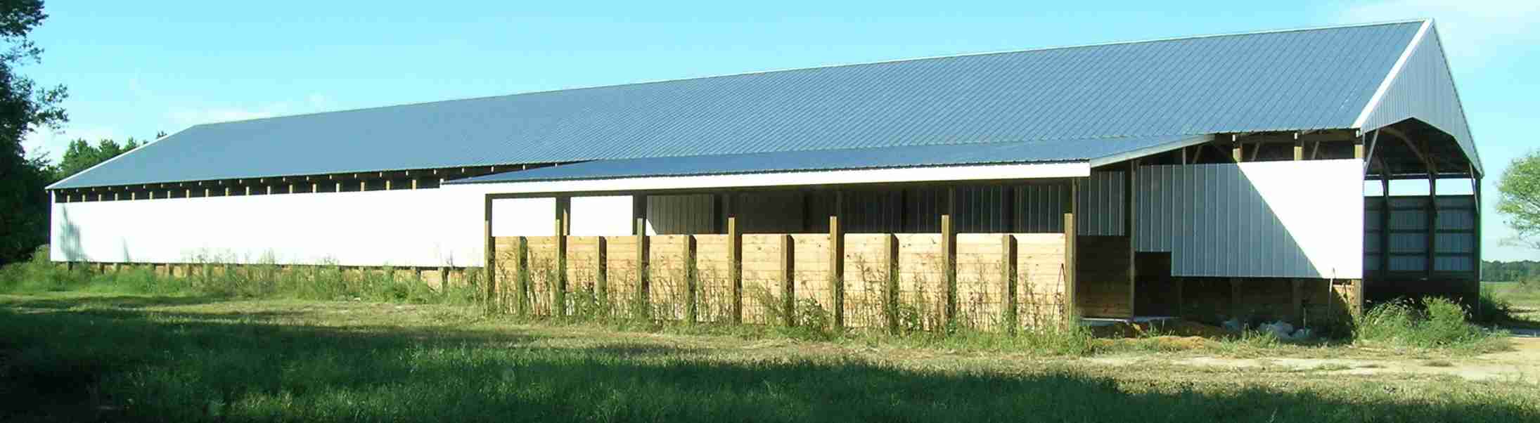 NRCS Approved Manure Storage Shed, side view